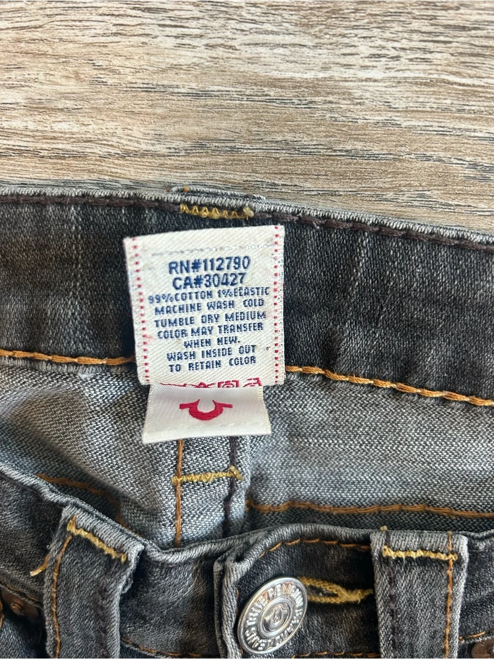 True Religion Women's Low Rise Selvedge Jeans with Yellow Stitching Y2K - Picture 7 of 7